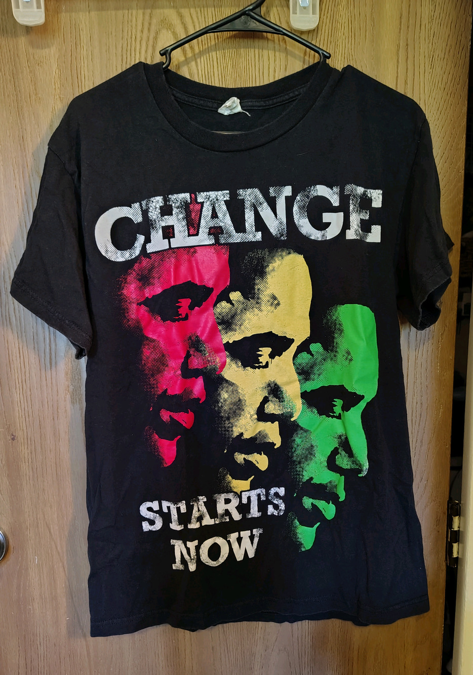 Obama Shirt Y2K Rasta President Change Starts Now Streetwear Politics M